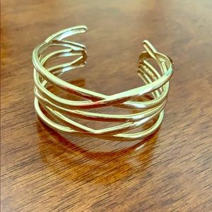 Stella and Dot gold cuff bracelet great condition